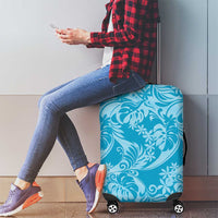 Tahiti Ninamu Tiare Floral Luggage Cover Monstera Palm Tropical Leaves LT01 - Polynesian Pride