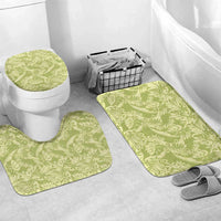 Tahiti Olive Tiare Floral Bathroom Set Monstera Palm Tropical Leaves - Polynesian Pride