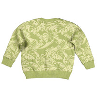 Tahiti Olive Tiare Floral Kid Ugly Christmas Sweater Monstera Palm Tropical Leaves - Polynesian Pride