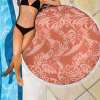 Tahiti Puatou Tiare Floral Beach Blanket Monstera Palm Tropical Leaves - Polynesian Pride