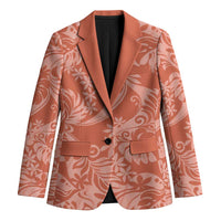 Tahiti Puatou Tiare Floral Blazer Monstera Palm Tropical Leaves - Polynesian Pride
