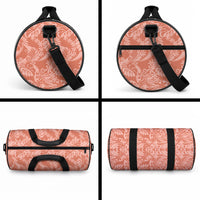 Tahiti Puatou Tiare Floral Duffle Bag Monstera Palm Tropical Leaves