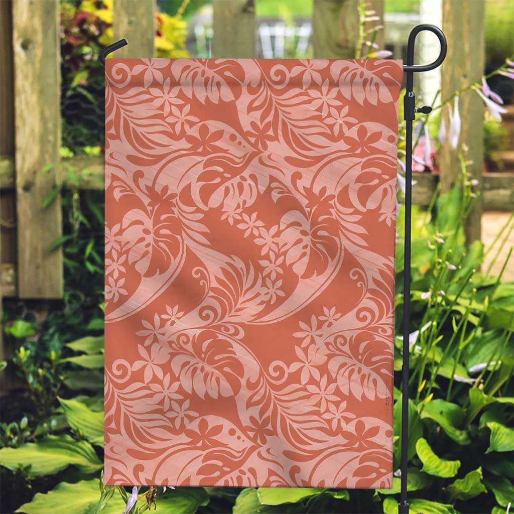 Tahiti Puatou Tiare Floral Garden Flag Monstera Palm Tropical Leaves - Polynesian Pride