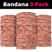 Tahiti Puatou Tiare Floral Neck Gaiter Monstera Palm Tropical Leaves - Polynesian Pride