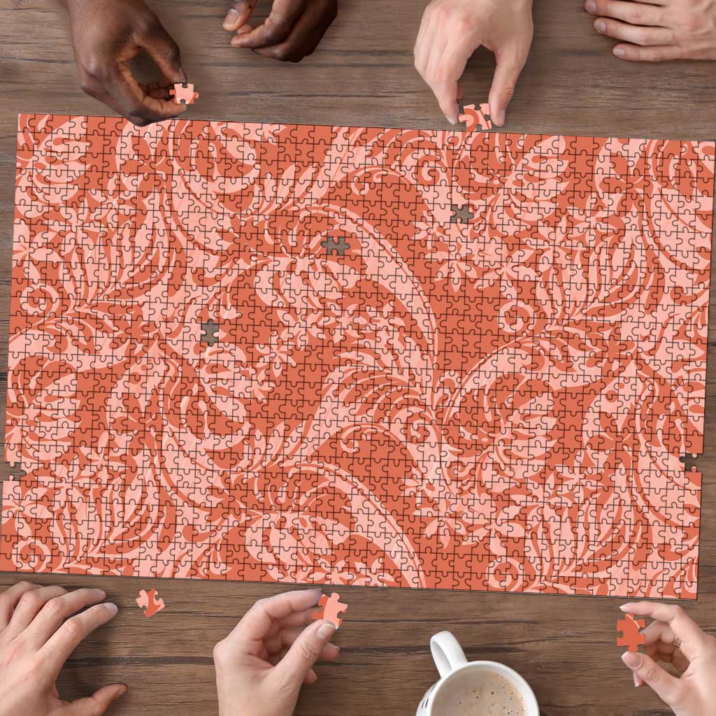 Tahiti Puatou Tiare Floral Puzzle Monstera Palm Tropical Leaves - Polynesian Pride