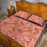 Tahiti Puatou Tiare Floral Quilt Bed Set Monstera Palm Tropical Leaves - Polynesian Pride