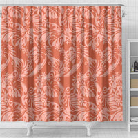 Tahiti Puatou Tiare Floral Shower Curtain Monstera Palm Tropical Leaves - Polynesian Pride