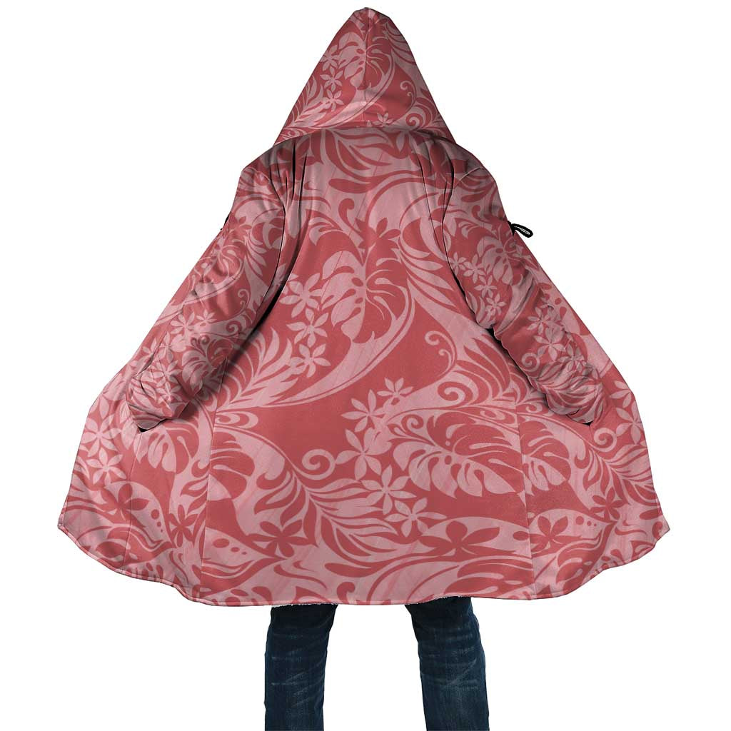 Tahiti Tarona Tiare Floral Cloak Monstera Palm Tropical Leaves - Polynesian Pride