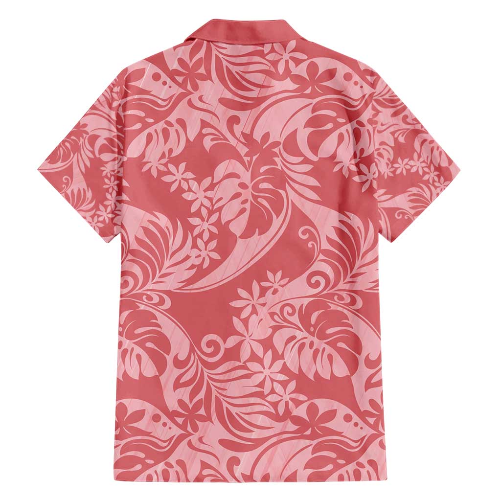Tahiti Tarona Tiare Floral Hawaiian Shirt Monstera Palm Tropical Leaves - Polynesian Pride