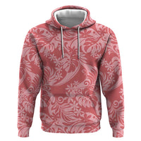Tahiti Tarona Tiare Floral Hoodie Monstera Palm Tropical Leaves - Polynesian Pride