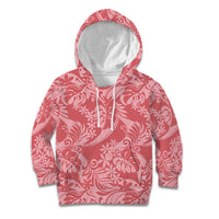 Tahiti Tarona Tiare Floral Kid Hoodie Monstera Palm Tropical Leaves - Polynesian Pride
