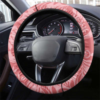 Tahiti Tarona Tiare Floral Steering Wheel Cover Monstera Palm Tropical Leaves LT01 - Polynesian Pride
