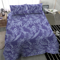 Tahiti Vareau Tiare Floral Bedding Set Monstera Palm Tropical Leaves - Polynesian Pride