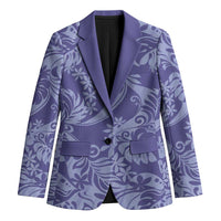 Tahiti Vareau Tiare Floral Blazer Monstera Palm Tropical Leaves - Polynesian Pride