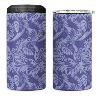 Tahiti Vareau Tiare Floral 4 in 1 Can Cooler Tumbler Monstera Palm Tropical Leaves - Polynesian Pride