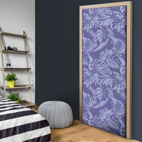 Tahiti Vareau Tiare Floral Door Cover Monstera Palm Tropical Leaves - Polynesian Pride