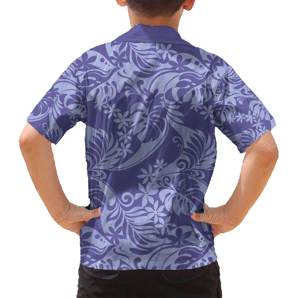 Tahiti Vareau Tiare Floral Family Matching Off Shoulder Maxi Dress and Hawaiian Shirt Monstera Palm Tropical Leaves - Polynesian Pride