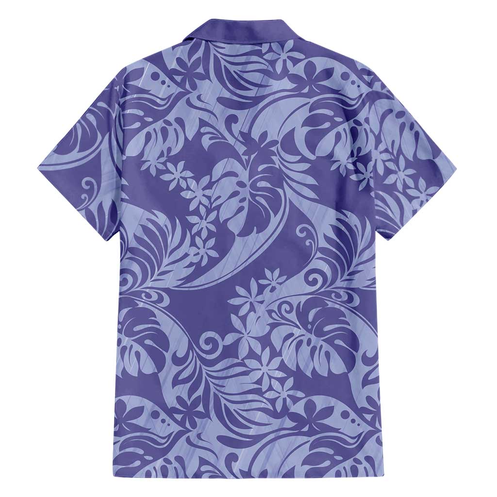 Tahiti Vareau Tiare Floral Family Matching Puletasi and Hawaiian Shirt Monstera Palm Tropical Leaves LT01 - Polynesian Pride