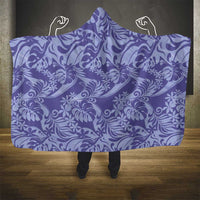 Tahiti Vareau Tiare Floral Hooded Blanket Monstera Palm Tropical Leaves - Polynesian Pride