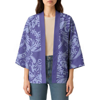 Tahiti Vareau Tiare Floral Kimono Monstera Palm Tropical Leaves - Polynesian Pride