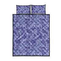 Tahiti Vareau Tiare Floral Quilt Bed Set Monstera Palm Tropical Leaves - Polynesian Pride