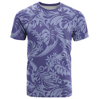 Tahiti Vareau Tiare Floral T Shirt Monstera Palm Tropical Leaves - Polynesian Pride