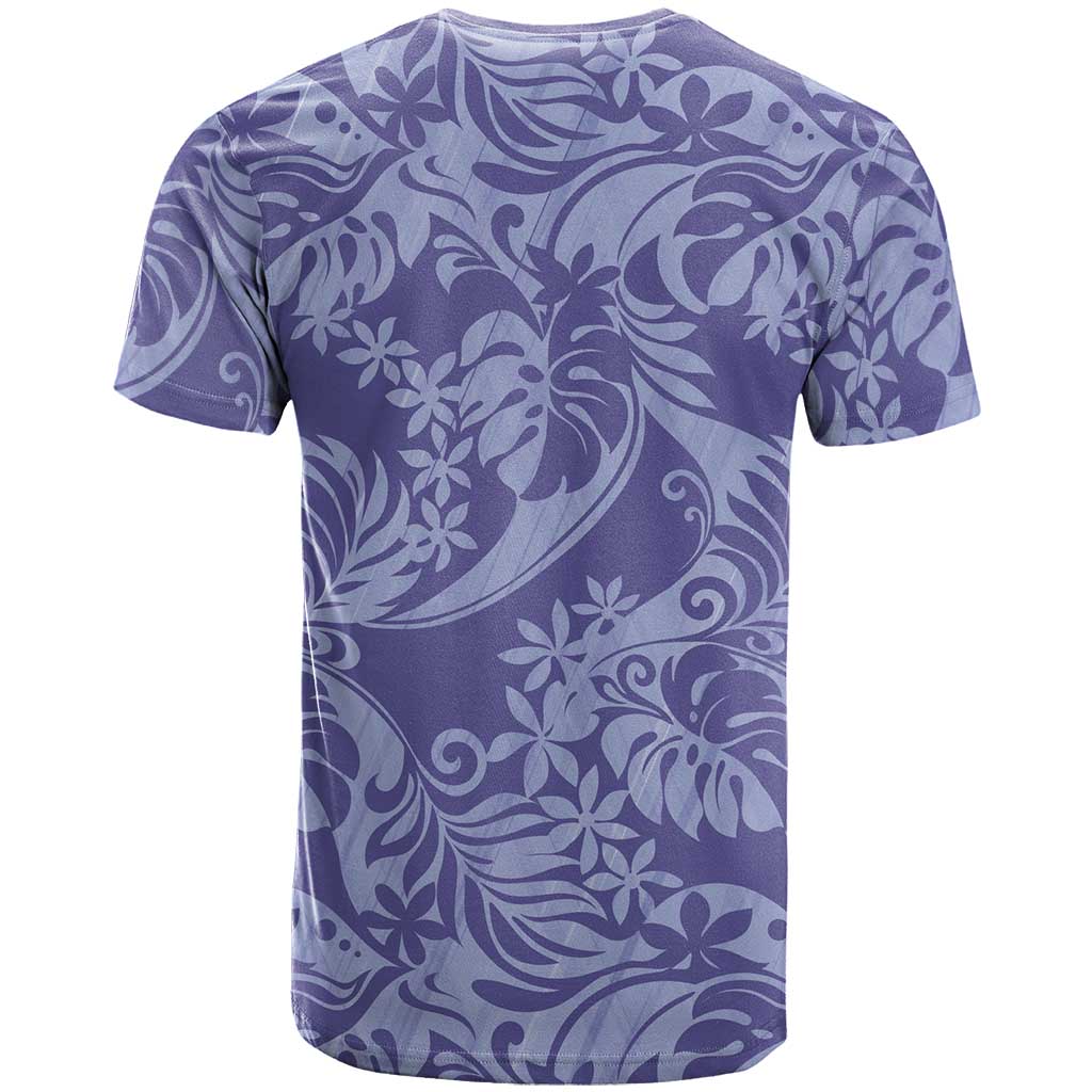 Tahiti Vareau Tiare Floral T Shirt Monstera Palm Tropical Leaves - Polynesian Pride