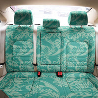 Tahiti Teal Tiare Floral Back Car Seat Cover Monstera Palm Tropical Leaves - Polynesian Pride