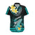 Personalised Hawaii Hawaiian Shirt Polynesian Shark with Kakau Turquoise Version LT01 Turquoise - Polynesian Pride