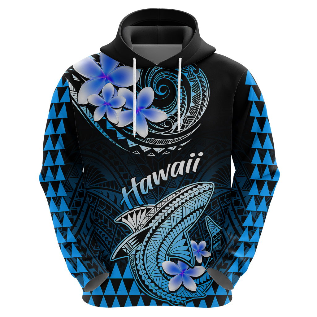 Hawaii Hoodie Polynesian Shark with Kakau Blue Version LT01 - Polynesian Pride