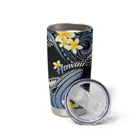 Hawaii Tumbler Cup Polynesian Shark with Kakau Blue Version