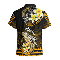 Hawaii Hawaiian Shirt Polynesian Shark with Kakau Gold Version LT01 - Polynesian Pride