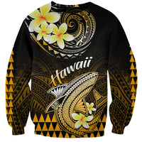 Hawaii Sweatshirt Polynesian Shark with Kakau Gold Version LT01 Unisex Gold - Polynesian Pride