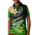 Hawaii Kid Polo Shirt Polynesian Shark with Kakau Green Version LT01 Kid Green - Polynesian Pride
