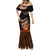 Hawaii Mermaid Dress Polynesian Shark with Kakau Orange Version LT01 - Polynesian Pride