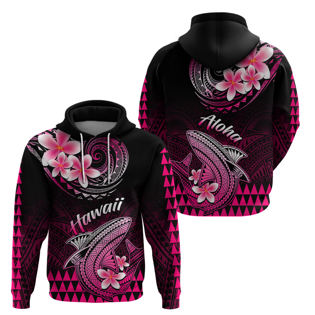 Hawaii Hoodie Polynesian Shark with Kakau Pink Version LT01 - Polynesian Pride