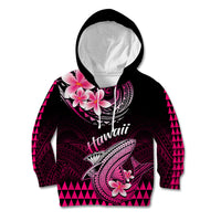 Hawaii Kid Hoodie Polynesian Shark with Kakau Pink Version LT01 Pink - Polynesian Pride