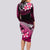 Hawaii Long Sleeve Bodycon Dress Polynesian Shark with Kakau Pink Version LT01 - Polynesian Pride