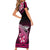 Hawaii Short Sleeve Bodycon Dress Polynesian Shark with Kakau Pink Version LT01 - Polynesian Pride