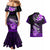 Hawaii Couples Matching Mermaid Dress and Hawaiian Shirt Polynesian Shark with Kakau Purple Version LT01 - Polynesian Pride