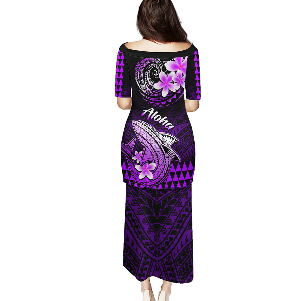 Hawaii Puletasi Polynesian Shark with Kakau Purple Version LT01 - Polynesian Pride