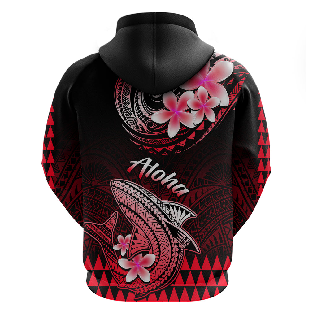 Hawaii Hoodie Polynesian Shark with Kakau Red Version LT01 - Polynesian Pride