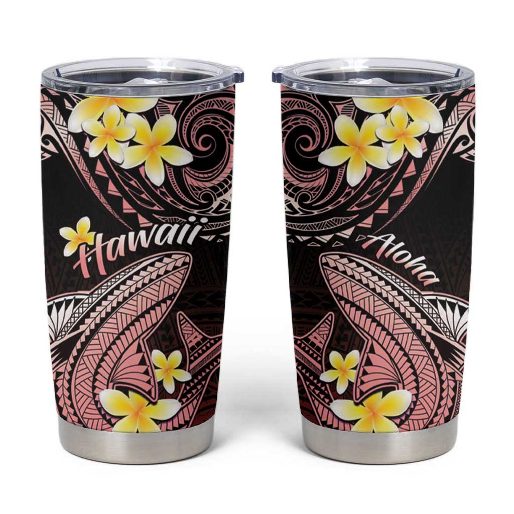 Hawaii Tumbler Cup Polynesian Shark with Kakau Red Version