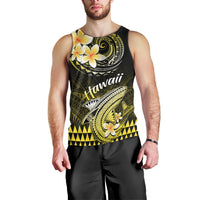 Hawaii Men Tank Top Polynesian Shark with Kakau Yellow Version LT01 - Polynesian Pride