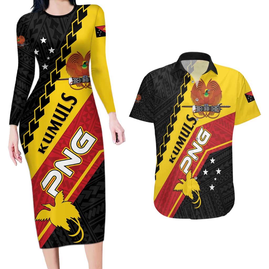 Custom PNG Couples Matching Long Sleeve Bodycon Dress and Hawaiian Shirt The Kumuls Are On A Roll