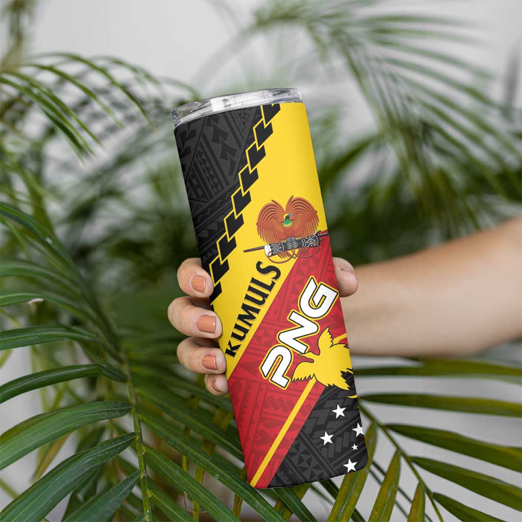 Custom PNG Rugby Skinny Tumbler The Kumuls Are On A Roll LT01 - Polynesian Pride