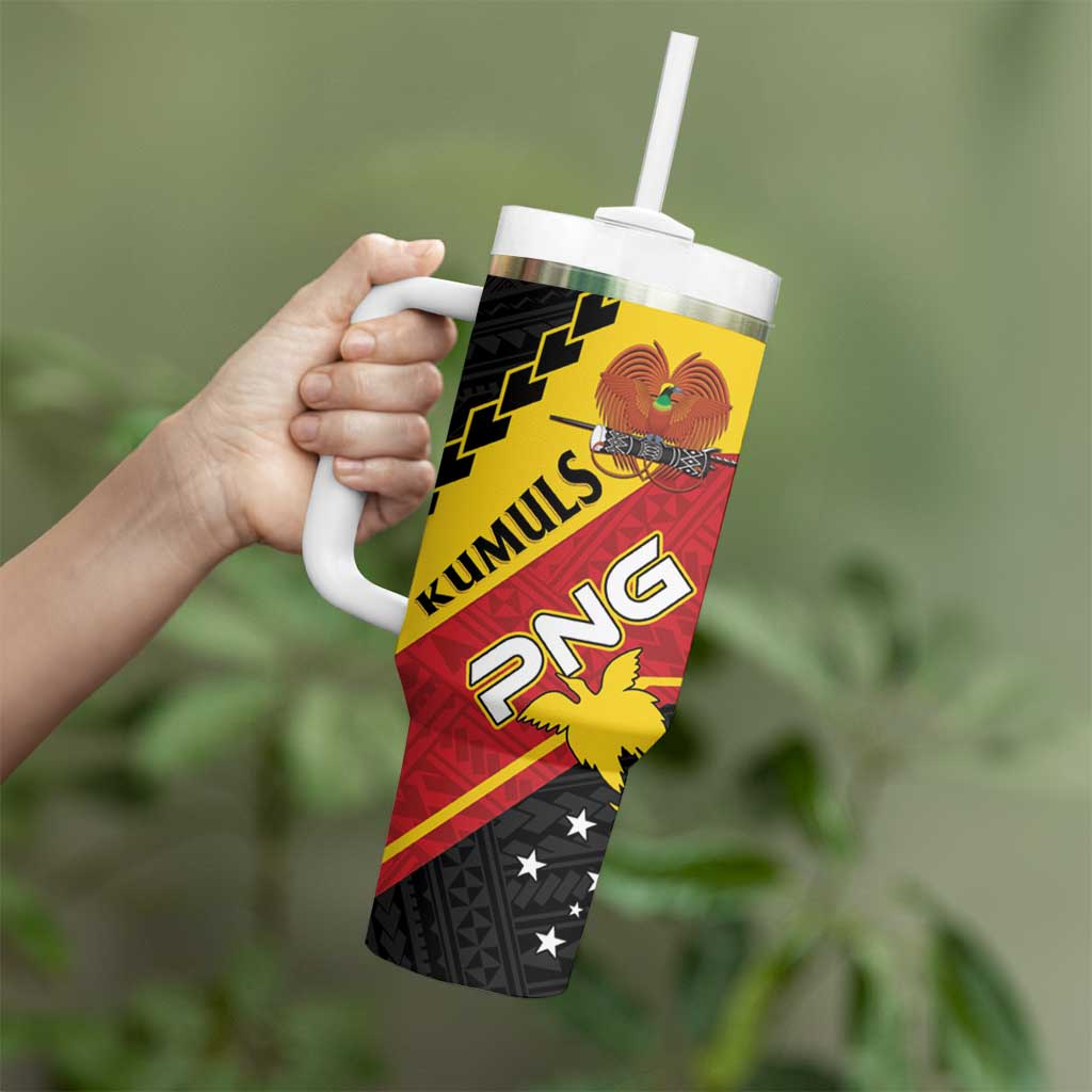 Custom PNG Rugby Tumbler With Handle The Kumuls Are On A Roll LT01 - Polynesian Pride