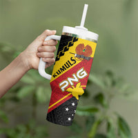 Custom PNG Rugby Tumbler With Handle The Kumuls Are On A Roll LT01 - Polynesian Pride