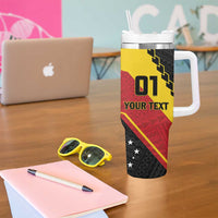 Custom PNG Rugby Tumbler With Handle The Kumuls Are On A Roll LT01 - Polynesian Pride