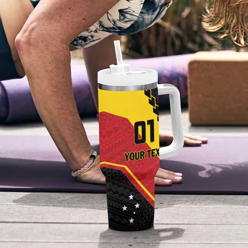 Custom PNG Rugby Tumbler With Handle The Kumuls Are On A Roll LT01 - Polynesian Pride